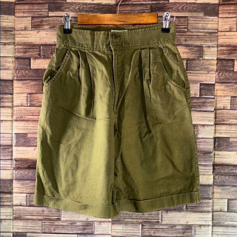 Vintage Olive Green Womens Shorts Size 7/8 Mixit